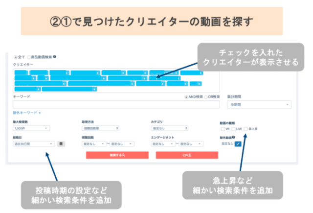 「kamui tracker」を使用した企画リサーチの方法③