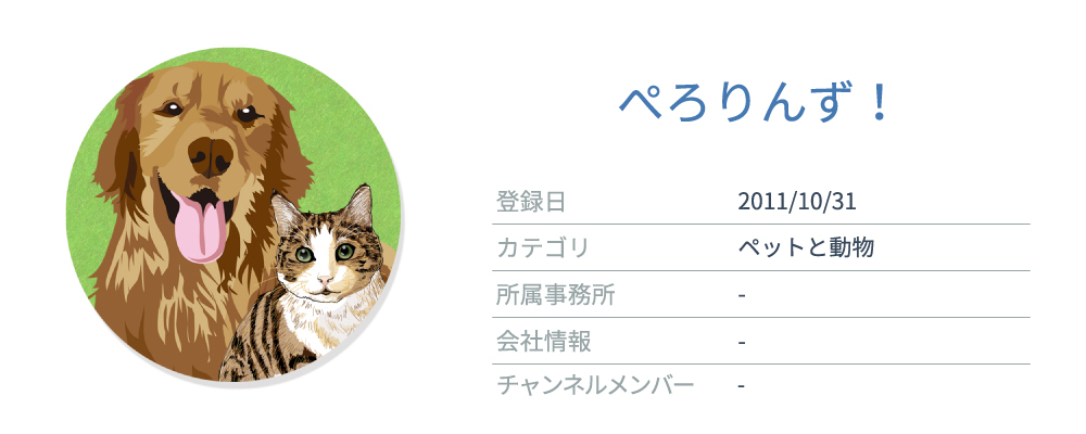 商品紹介が得意なYouTuber(ペットと動物ジャンル)1位「ぺろりんず!」
